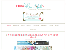 Tablet Screenshot of frugalbeautiful.com